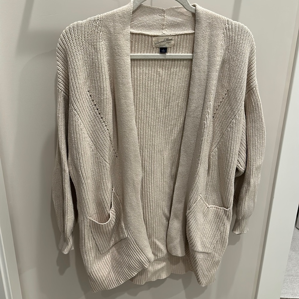 Cream sweater cardigan
